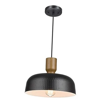  Industrial Pendant Light Fixtures Ceiling Hanging with Medium, 1 Pack Black - Image 1 of 4