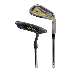 Peerless Oversize 9 Iron and Palmer Junior Pro Putter RH Steel Shafts Golf Clubs - Picture 1 of 8