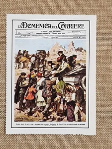 Figurina originale La Domenica del Corriere 1915 Terremoto di Avezzano Abruzzo - Picture 1 of 1
