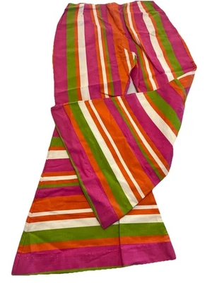 VTG 70s Bold Bell Bottom Pants SirJe of California Horizontal & Vertical Stripes - Image 1 of 4