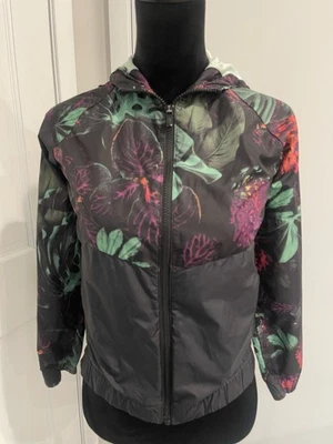 Quebra-vento Nike zíper completo com capuz meninas jovens tamanho G floral tropical - Imagem 1 de 4