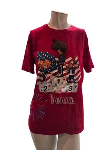 The Boondocks Herren Hemd Medium Vintage Rot Grafik Olympia Y2K Hip Hop - Bild 1 von 7