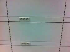 GONDELREGAL TEGOMETALL RÜCKWAND PANEELE REGAL STECKDOSENLEISTE L100CM TEXTILWAND