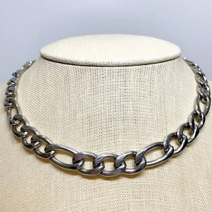 Hip Hip Silver Filigro Chain Punk Men Necklace 30 Inch - Imagen 1 de 11