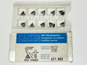 Kaiser TPGT 070202 651.802 ISO P10 Wendeplatte zum Drehen 10 Stück RHV41557 - Bild 1 von 23