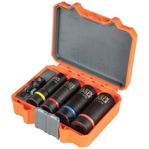 Klein Tools 66040 2-in-1 Impact Socket Set, 12-Point, 5-Piece - Picture 1 of 11