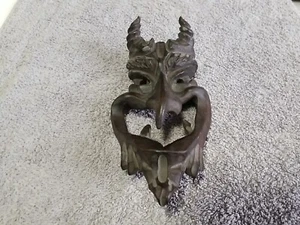 Madera DEVIL EVIL tradicional hecho a mano hecho a mano DE COLECCIÓN ANTIGUO RARO TALLADO - Imagen 1 de 10