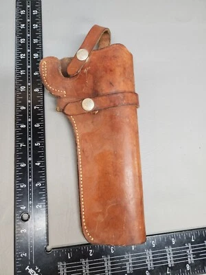 Антикварная кожаная кобура Smith & Wesson ® 21 26 никелевых защелок для правой руки 1970-е - Изображение 1 из 4