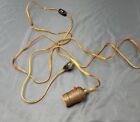 Vintage Lamp Lighting Socket Part , Brass, 2 Switches,8ft Cord