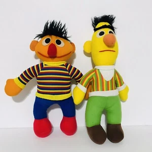 Vintage 1984 CTW Sesame Street Soft Plush Doll ERNIE 72900 Playskool 72901 BERT - Picture 1 of 7