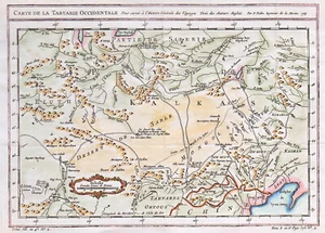 CHINA RUSSIA "Carte de la Tartarie Occidentale" 1740-60 N. BELLIN - Picture 1 of 7