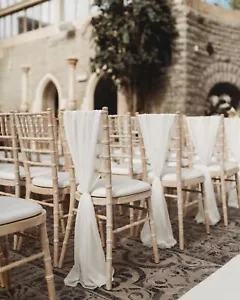COPRI SEDIA DECORAZIONE MATRIMONIO DRAPPEGGIO CHIFFON TENDE VERTICALI VARI COLORI - Foto 1 di 66