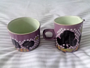 DENBY 1970 TREES PATTERN JUG & SUGAR BOWL PERFECT CONDITION - Picture 1 of 3