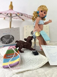 Bambola Coppertone bambina e cane Madame Alexander 8” 75° anniversario Lotto 1998 senza cappello - Foto 1 di 24