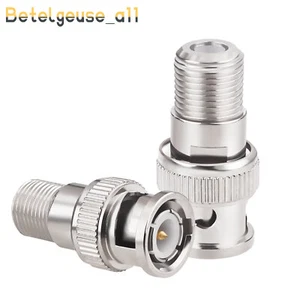 BNC Male to F Female RF Coax Coaxial 75 Ohm RG6 RG59 Connector Coupler for CCTV - Picture 1 of 6