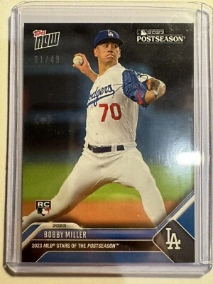 BOBBY MILLER PS-21 2023 Topps Now Stars Postseason BLUE PARALLEL 01/49 - Image 1 of 2