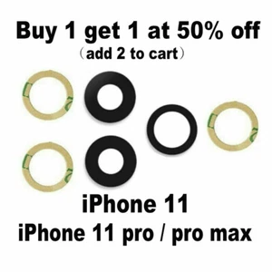 iPhone 11 / Pro / Pro Max Rückseite Back Kamera Linse Cover Ersatz mit Kleber - Bild 1 von 4