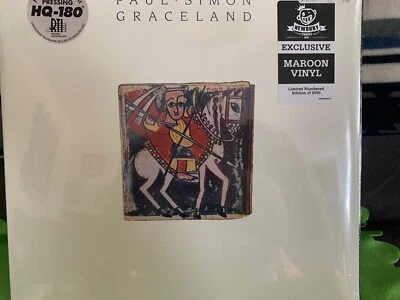 Paul Simon Graceland MAROON Vinyl LP Numbered Limited OOP Newbury Comics - Image 1 of 4