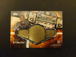 WWE R-Truth 2019 Topps Commemorative Championship Medallion Belt Relic Card #13 - Foto 1 di 3