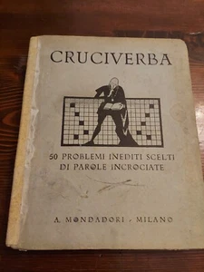 RARA RACCOLTA DI 50 CRUCIVERBA COMPLETA DI PORTAMATITA - MONDADORI 1925 - Foto 1 di 5