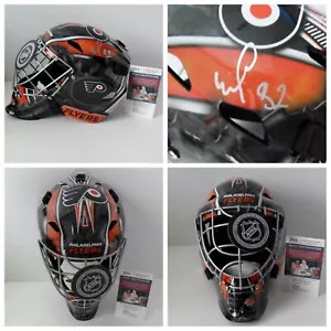 Casco máscara de portero firmado por Ivan Fedotov Philadelphia Flyers TAMAÑO COMPLETO CERTIFICADO DE AUTENTICIDAD JSA - Imagen 1 de 8