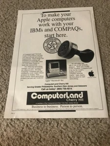 Vintage 1990 COMPUTERLAND STORES Print Ad w/ APPLE MACINTOSH IIsi Computer - Picture 1 of 1