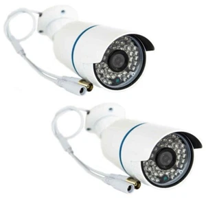 KIT 2X TELECAMERA AHD 3.6 MM 5 MPX 48 LED CCD IR PAL VIDEOSORVEGLIANZA - Foto 1 di 2