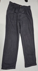 Dockers Mens Size 36x34 Chino Pants Black Straight Leg Pleated Dress Pants Cuffs - Picture 1 of 5