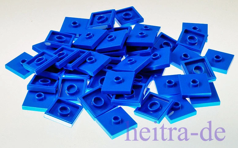 LEGO - 50 Fliesen 2x2 mit Noppen in der Mitte blau / 87580 NEUWARE - Bild 1 von 1