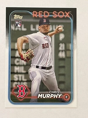 2024 TOPPS CHRIS MURPHY #73 ROOKIE PITCHER BOSTON RED SOX BASEBALL CARD - Image 1 of 2