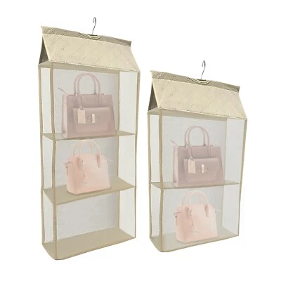 Multi-Layer Hanging Handbag Organizer for closet, 2 Pack Hanging Purse Organizer - Image 1 of 4