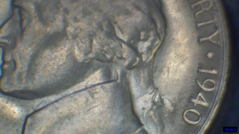VERY RARE 1940 S JEFFERSON NICKEL WITH A LOT  DOUBLING ON ALL LETTERS & S OVER S Cover
