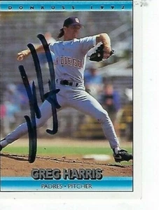 GREG W. HARRIS FIRMADO 1992 DONRUSS #49 - PADRES SAN DIEGO - Imagen 1 de 1