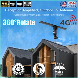 Antenna digitale amplificata da esterno 1080P 4K 360 rotore HD TV UHF VHF FM 990 miglia - Foto 1 di 10