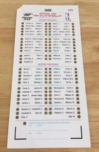 Nba All Star 1993 Official Ballot New Unused Original Utah Jazz - Picture 1 of 12