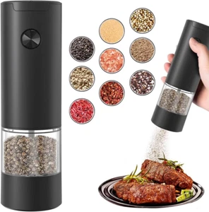 Electric Pepper Salt Grinder Adjustable Coarseness Salt Pepper Mill One PC LED - Picture 1 of 1