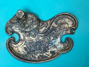 Rex 1908 Antique Brass Pen Rest Man W Quill New Orleans Mardi Gras Krewe Favor - Picture 1 of 13