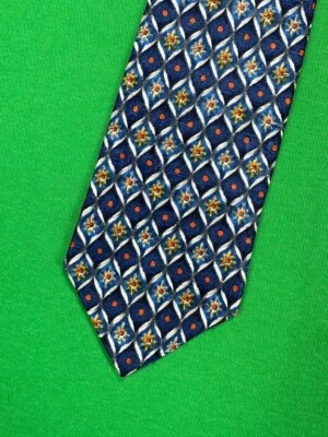 Corbata Brandini 100% Seda Hombre Azul Abstracta Hecha en Italia Foto 1 de 4