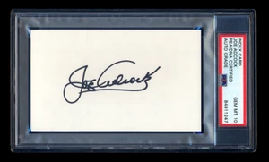 JOE ADCOCK SIGNED INDEX CARD PSA/DNA AUTOGRAPH 1957 MILWAUKEE BRAVES GEM MINT 10 - Picture 1 of 1