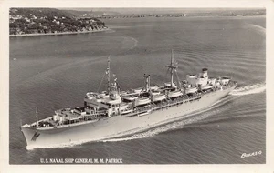 USNS General M M Patrick C-1 Troopship US Navy 1940s Real Photo RP postcard - Picture 1 of 2