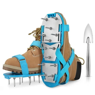 Opmeiro Zapatos Aireador de Césped - Par de Zapatos de Aireación del Suelo Completamente Montados - Patio A... Foto 1 de 4