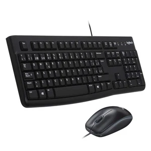 Logitech MK120 Wired Keyboard and Mouse Combo for Windows, QWERTY Spanish Layout - Picture 1 of 6