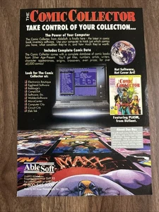 1993 Ablesoft The Comic Collector Computer Software Print Ad Nerdy Tech 90s - Picture 1 of 2