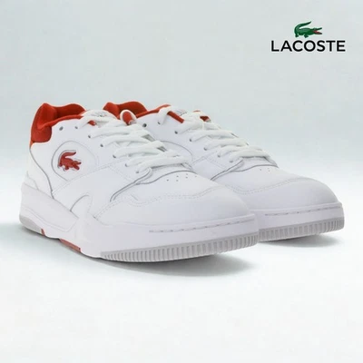 LACOSTE LINESHOT 124 2 SMA Herren Echtleder-Schuhe atmungsaktiver Sneaker mit O