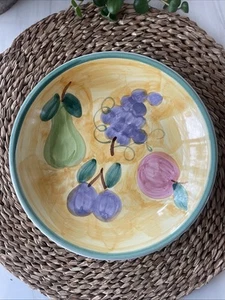 Caleca Frutta 8.5” Soup Cereal Pasta Bowl Fruit Hand Painted Italy Discontinued - Picture 1 of 9