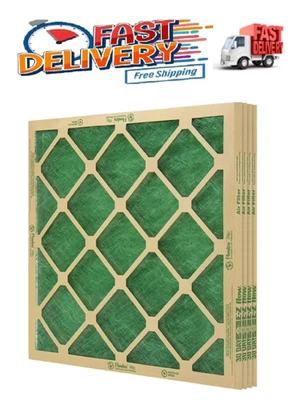 (4 Pack) Flanders Air Filters, 16" X 20" X 1" Precisionaire Nested Glass, Green - Image 1 of 4