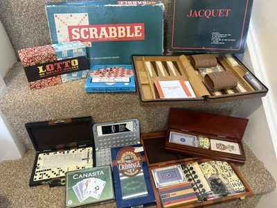 Bundle Of Games Inc Travel Board Games Briefcase Set Collection Playing Cards - Image 1 of 4