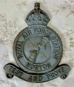 Original WW2 RAF Station Norton, Sheffield, Badge, Crest, Shield, Lightwood - Picture 1 of 12
