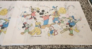 Lot Of Two Vintage Mickey Mouse Band Pillowcases Made In USA Muslin - Picture 1 of 3
