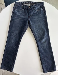 Earnest Sewn Jeans Mens 33 Blue Kyrre .06 Tapered Leg Denim Button Fly - Imagen 1 de 7